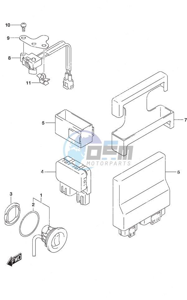 PTT Switch/Engine Control Unit