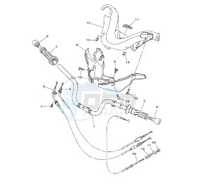 XP T-MAX BLACK MAX-NIGHT MAX 500 drawing STEERING HANDLE AND CABLE