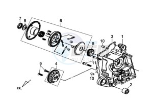 X'PRO 50 (45 KM/H) (AE05W4-EU) (L4-M1) drawing R. CRANK CASE / X'PRO 50 (45 KM/H) (AE05W4-EU) (L4-M1)