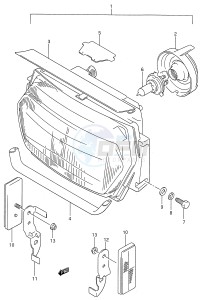 GSX600F (E28) Katana drawing HEADLAMP