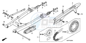 CBF125MA Europe Direct - (ED) drawing SWINGARM