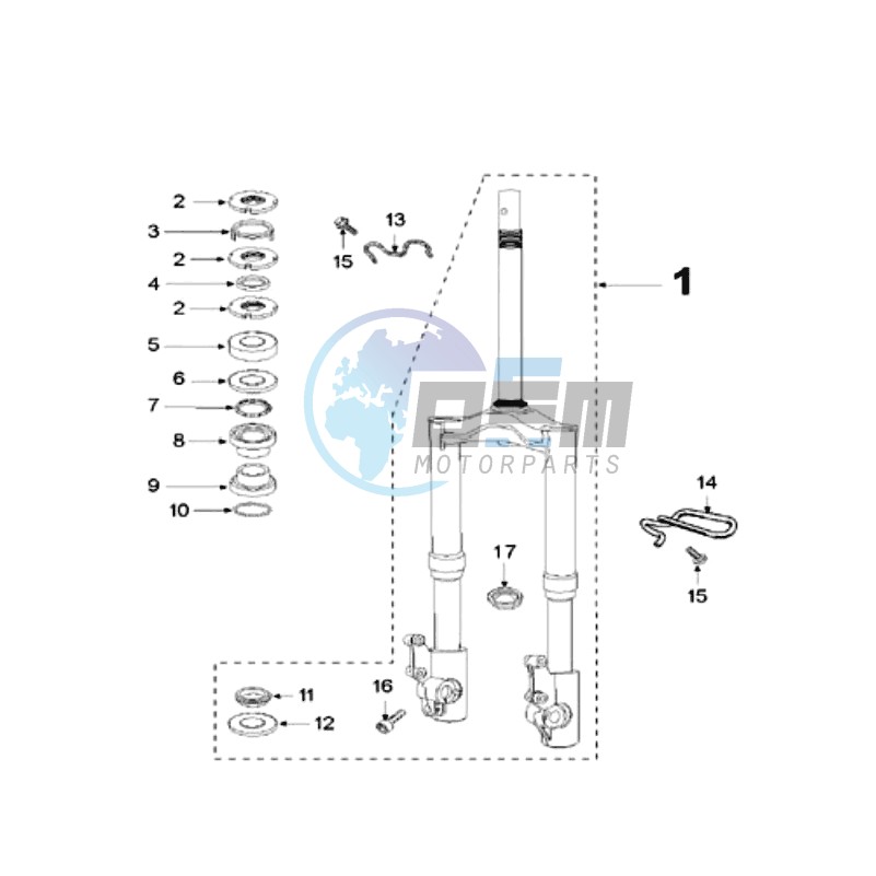 FRONT FORK / STEERINGHEAD