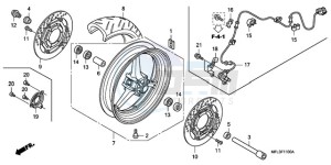 CBR1000RR9 France - (F / MK) drawing FRONT WHEEL