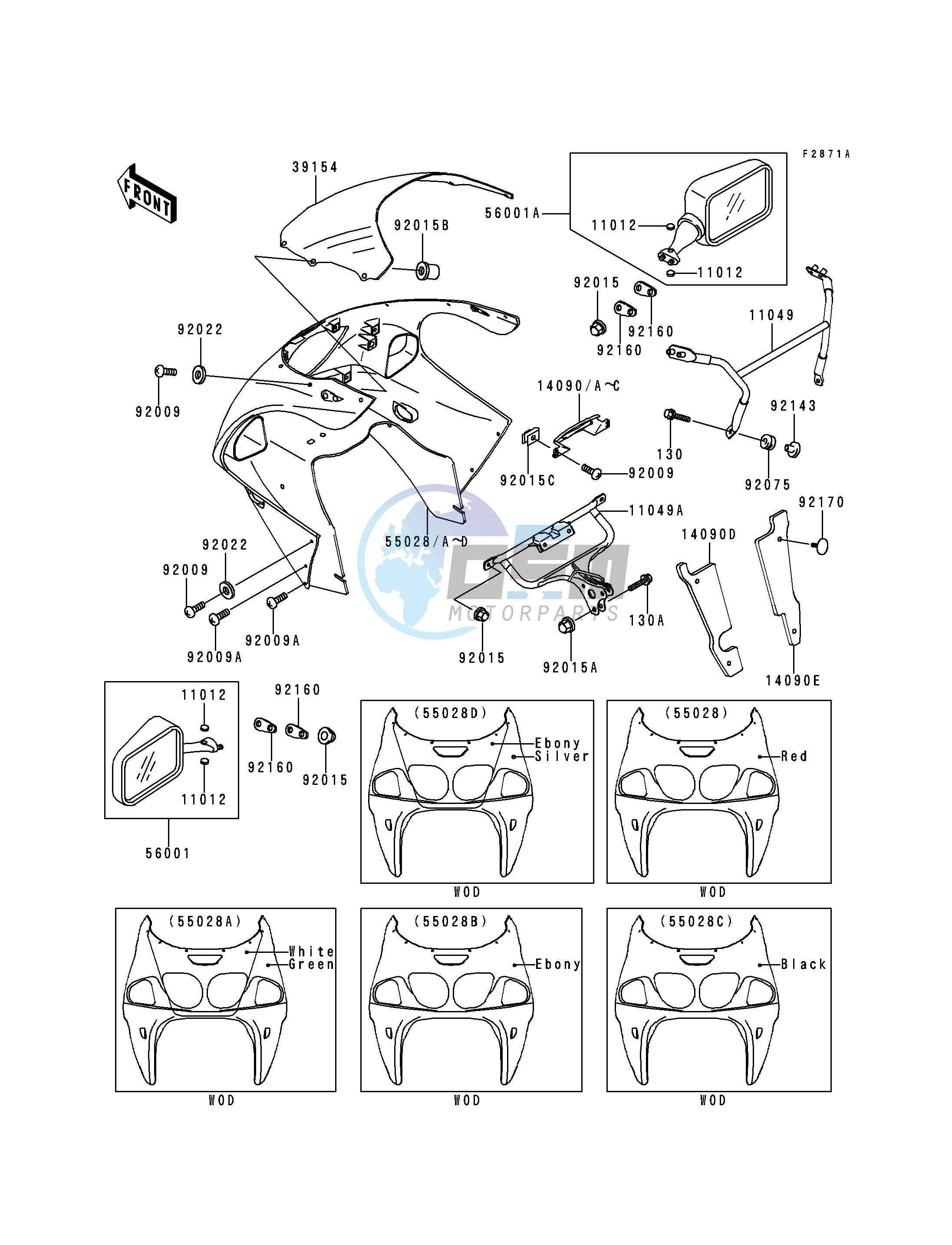 COWLING-- ZX750-P2 - P4- -