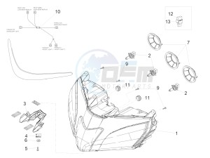 RSV4 1100 RACING FACTORY E4 ABS (APAC) drawing Front lights