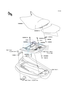 JET SKI ULTRA 250X JT1500B7F FR drawing Seat