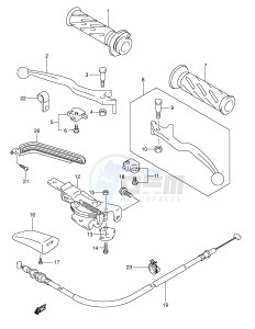 AN250 (E2) Burgman drawing HANDLE LEVER (MODEL K3)