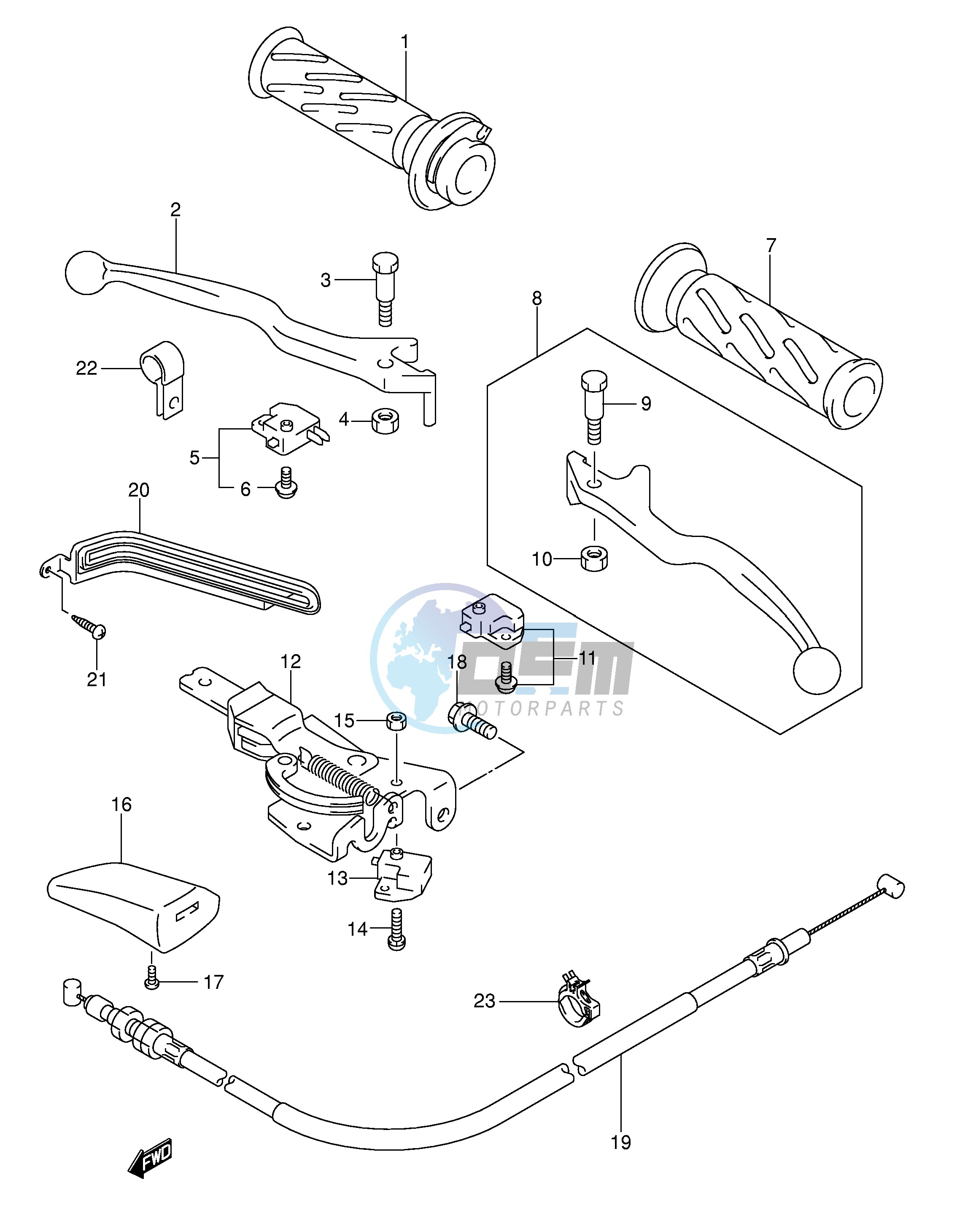 HANDLE LEVER (MODEL K3)