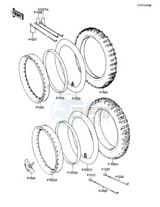 KL 250 A [KLR250] (A5) [KLR250] drawing WHEELS_TIRES