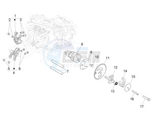 GTS 300 SUPER HPE-TECH 4T 4V IE ABS E4 (EMEA) drawing Rocking levers support unit