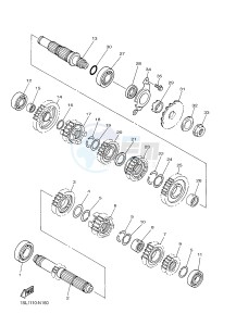 YZ450F (B111 B112 B113 B114) drawing TRANSMISSION