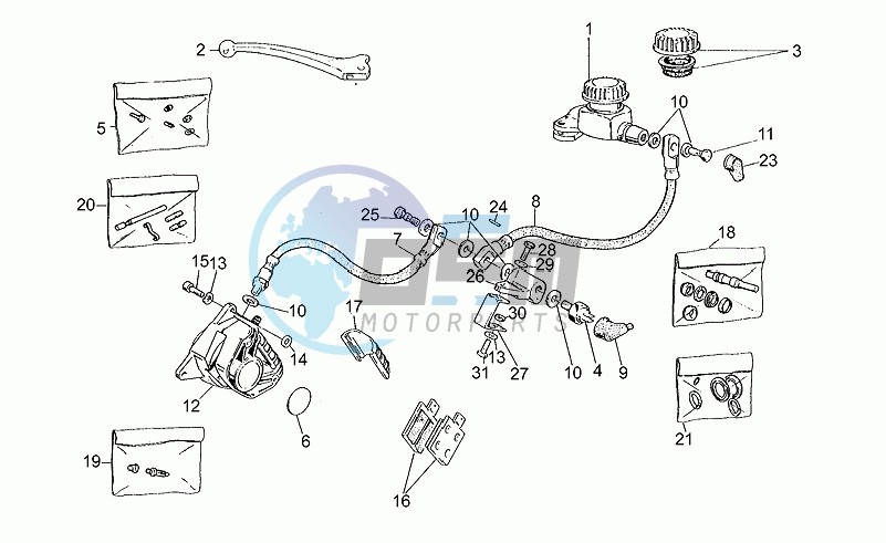 Rh front brake system