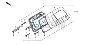 TRX250TE FOURTRAX RECON ES drawing METER (U)