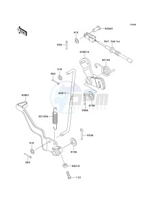 KLF 250 A [BAYOU 250] (A6F-A9F) A8F drawing BRAKE PEDAL