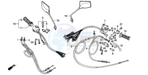 CB125T drawing HANDLE LEVER/SWITCH/CABLE (CB125TDJ/TP)