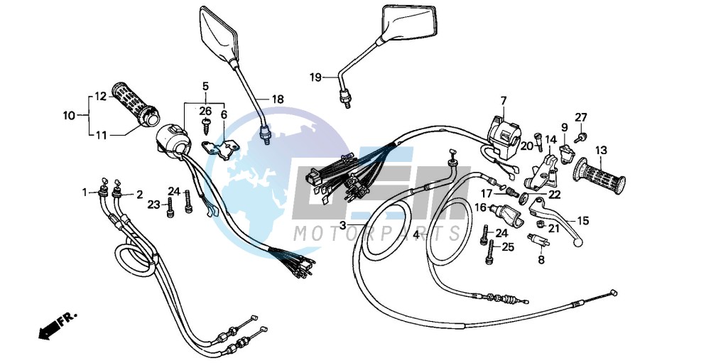 HANDLE LEVER/SWITCH/CABLE (CB125TDJ/TP)