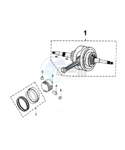 Tweet 125 VX drawing CRANKSHAFT AND CYLINDER