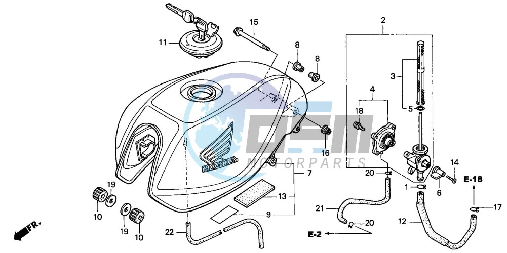 FUEL TANK (CB600F2/F22)