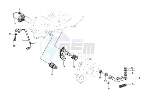 Fly 2T 50 drawing Starting Motor - Starting lever