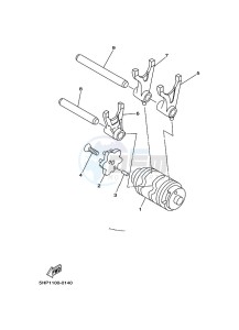 YB125 (2CSA) drawing SHIFT CAM & FORK