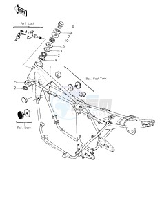 KZ 650 F (F1) drawing FRAME