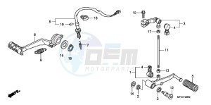 CB600FB drawing PEDAL