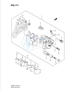 DL650 drawing REAR CALIPER (DL650L1 E24)