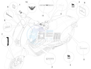 946 ARMANI 125 4T 3V ABS E3 (EMEA, APAC) drawing Plates - Emblems