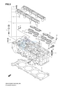 GSX-R1000 (E3-E28) drawing CYLINDER HEAD