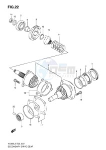 VL800C INTRUDER EU drawing SECONDARY DRIVE GEAR