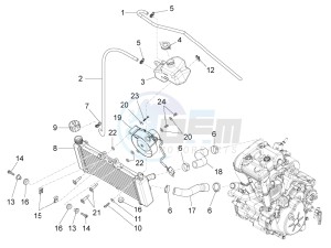 RS 125 RS REPLICA 4T E4 ABS (EMEA) drawing Cooling system