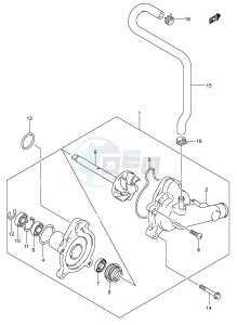 AN650 (E2) Burgman drawing WATER PUMP (MODEL K5)