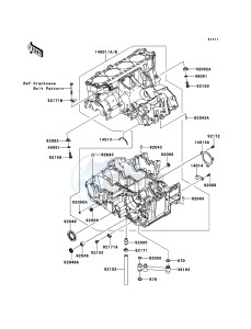 ZZR1400_ABS ZX1400FEFB FR GB XX (EU ME A(FRICA) drawing Crankcase