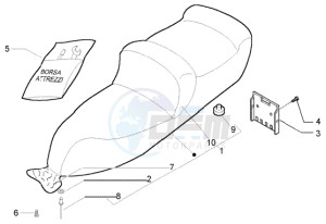 X9 250 Evolution drawing Saddle - tools kit