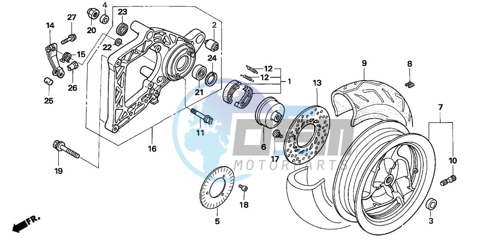 REAR WHEEL/SWINGARM