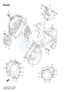 GSX650F (E2) Katana drawing CRANKCASE COVER (MODEL L0)