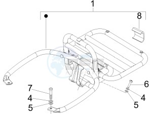 GT 250 ie 60 deg (Euro 3) drawing Rear luggage rack