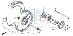 CMX250C REBEL drawing REAR WHEEL