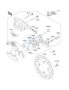 KVF 650 G [BRUTE FORCE 650 4X4I HARDWOODS GREEN HD] (G6F-G9F) G8F drawing FRONT BRAKE