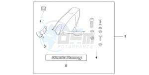 CBR1000RR9 France - (F / MK) drawing HUGGER CANDY ACHILLES BLACK METALLIC