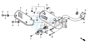 SH75D drawing EXHAUST MUFFLER (SH75P/S/DP/DS)