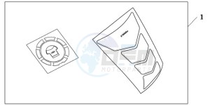 CBR1000RRA BR / HRC drawing TANKPAD / FUEL LID COVER