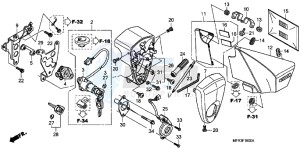 VT1300CXAC drawing SIDE COVER/TOOLS/COMBINATION SWITCH