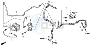 FES125 PANTHEON drawing REAR BRAKE PIPE (FES125A)(FES150A)