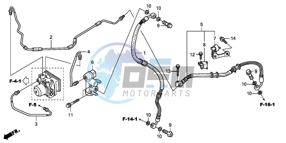 REAR BRAKE PIPE (FES125A)(FES150A)