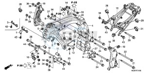 CB600FAD Hornet - CB600F ABS England - (3ED) drawing FRAME BODY