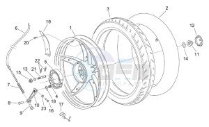 Scarabeo 100 (eng. Yamaha) drawing Rear Wheel