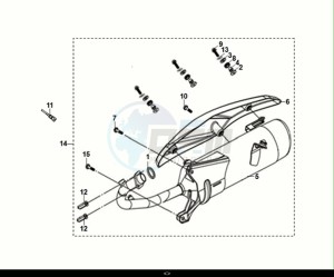 JET 14 200i (XC20W2-EU) (E5) (M1) drawing EXHAUST MUFFLER