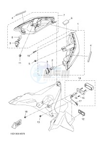 YPR125RA XMAX 125 ABS EVOLIS 125 ABS (2DMK 2DMK) drawing TAILLIGHT