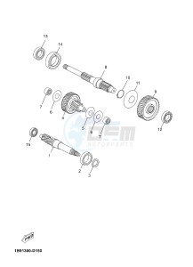 YPR125R XMAX 125 EVOLIS 125 (2DM8) drawing TRANSMISSION